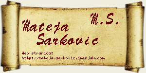 Mateja Šarković vizit kartica